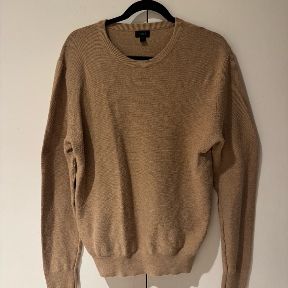 J. Crew Men's Crewneck Sweater in Tan